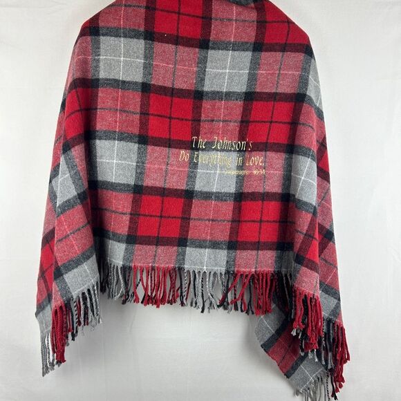 NIDO Notte Italian large throw blanket / scarf 54”x 62” fringed embroidered - Picture 1 of 5